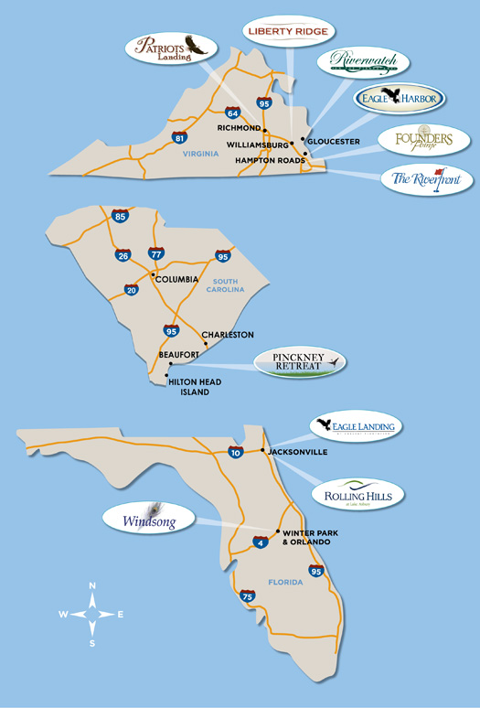 East West Communities Property Map